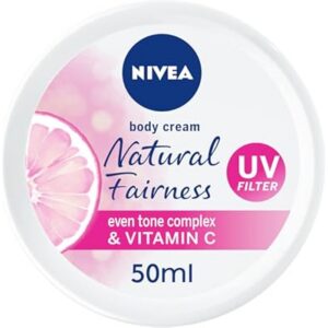 nivea body cream even tone natural fairness complex vitamin c all skin types jar 50ml 28.8